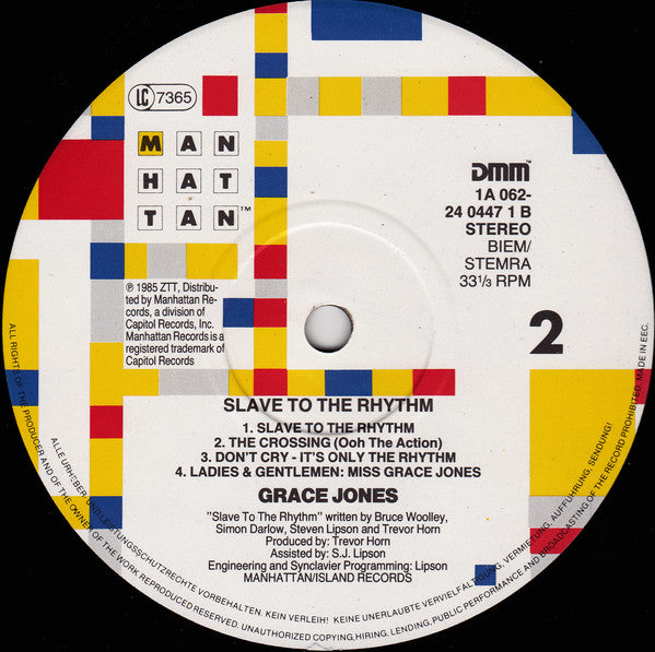 Grace Jones : Slave To The Rhythm (LP, Album)
