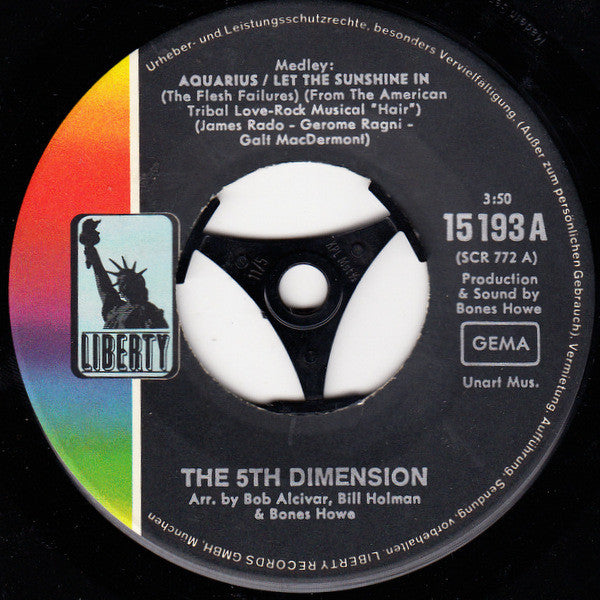 The Fantastic 5th Dimension* : Aquarius (Let The Sunshine In) (7", Single)