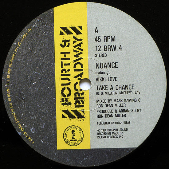 Nuance Featuring Vikki Love : Take A Chance (12")