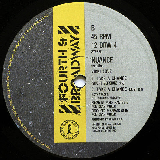 Nuance Featuring Vikki Love : Take A Chance (12")