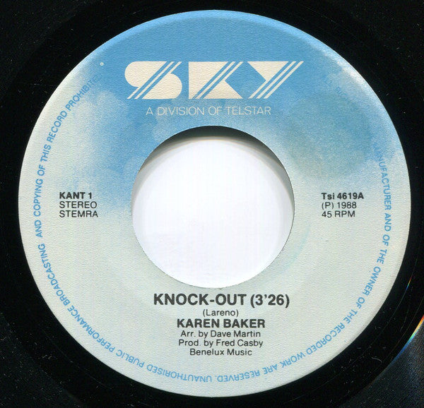 Karen Baker (3) : Knock-Out (7", Single)