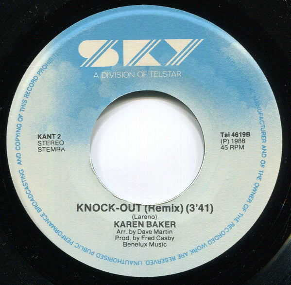 Karen Baker (3) : Knock-Out (7", Single)