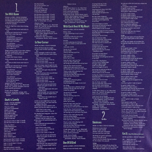 Stevie Wonder : Characters (LP, Album, Gat)