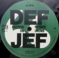 Def Jef : Droppin' Rhymes On Drums (12", Single)