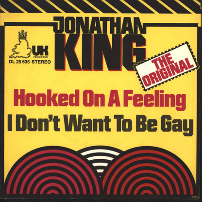 Jonathan King : Hooked On A Feeling (7", Single, Promo, RE)