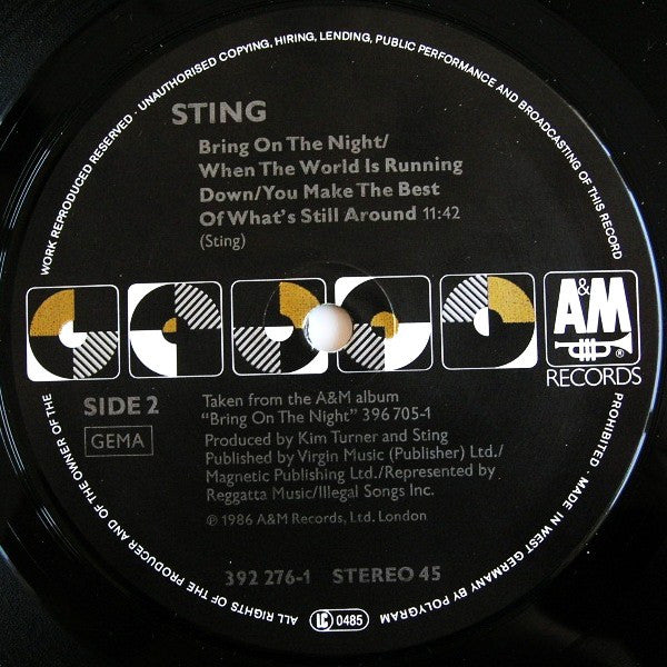 Sting : Englishman In New York (12", Maxi)