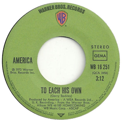 America (2) : Don't Cross The River (7", Single)