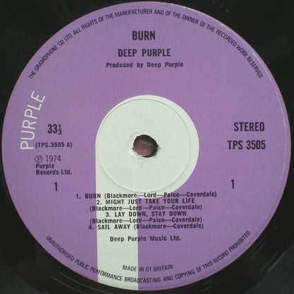 Deep Purple : Burn (LP, Album, 2nd)