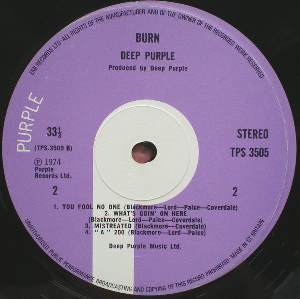 Deep Purple : Burn (LP, Album, 2nd)