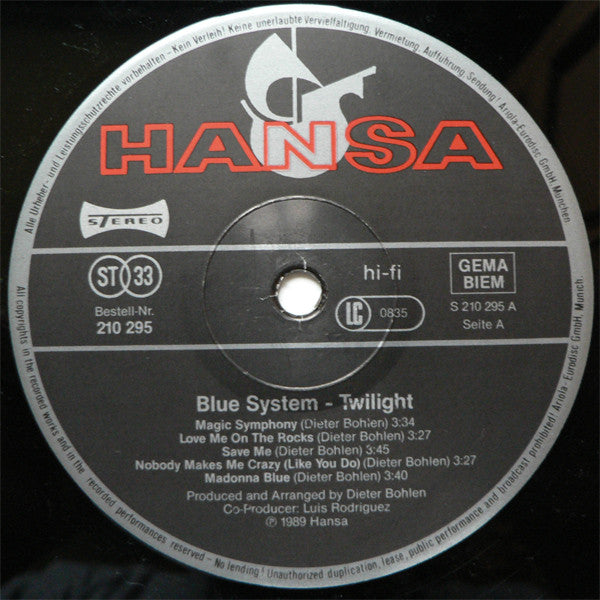 Blue System : Twilight (LP, Album)