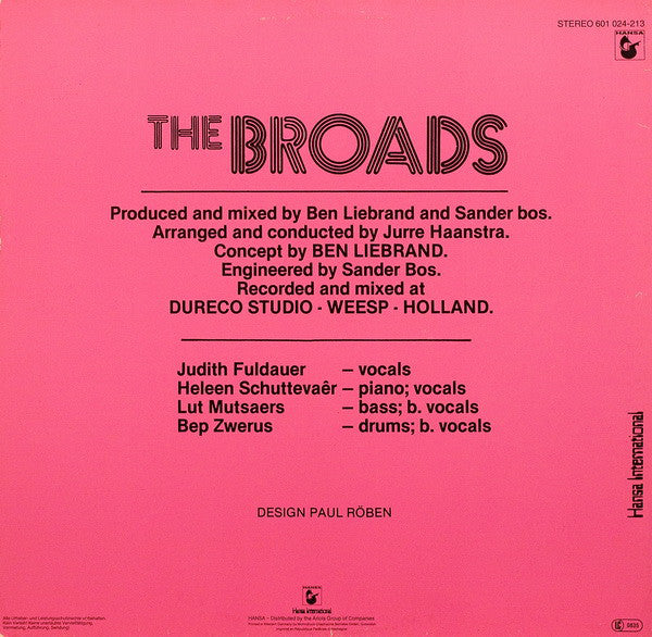 The Broads : Sing - Sing - Sing (12", Maxi)