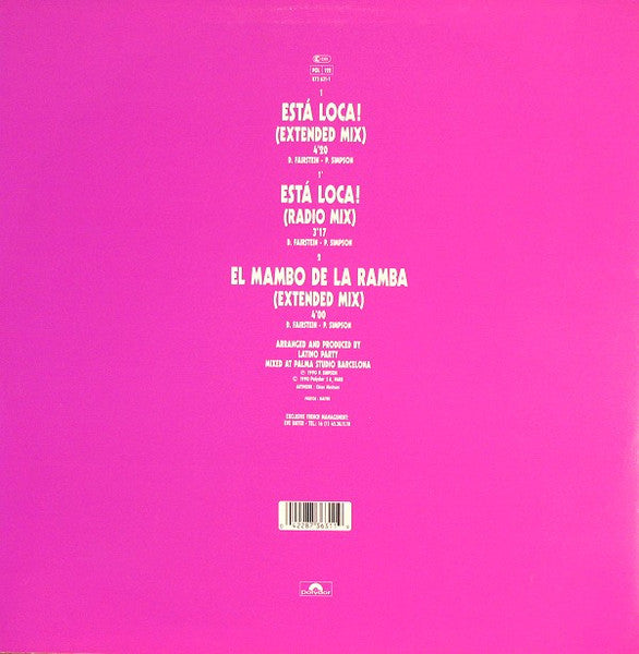 Latino Party : Esta Loca! (12")
