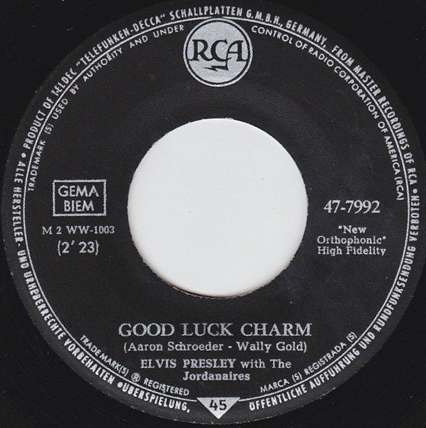 Elvis Presley : Good Luck Charm (7", Single)
