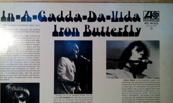 Iron Butterfly : In-A-Gadda-Da-Vida (LP, Album, RP)