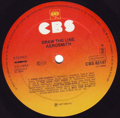 Aerosmith : Draw The Line (LP, Album)
