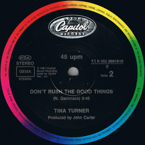 Tina Turner : What's Love Got To Do With It (Extended Version) (12", Maxi)