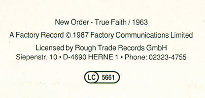 New Order : True Faith / 1963 (12")