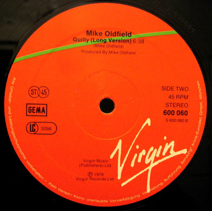 Mike Oldfield : Guilty (12", Single)