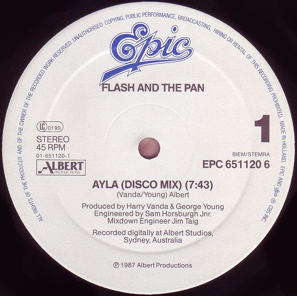 Flash And The Pan* : Ayla (The Mixes) (12", Maxi)