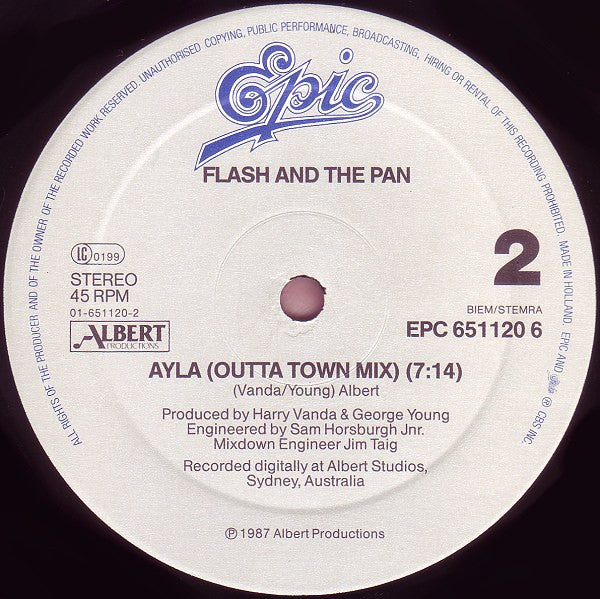Flash And The Pan* : Ayla (The Mixes) (12", Maxi)