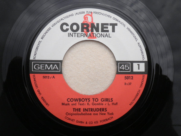 The Intruders : Cowboys To Girls / Turn The Hands Of Time (7", Single)