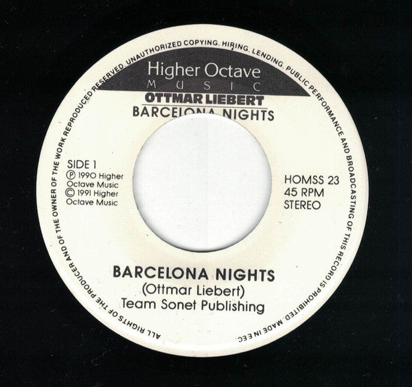 Ottmar Liebert : Barcelona Nights (7", Single)
