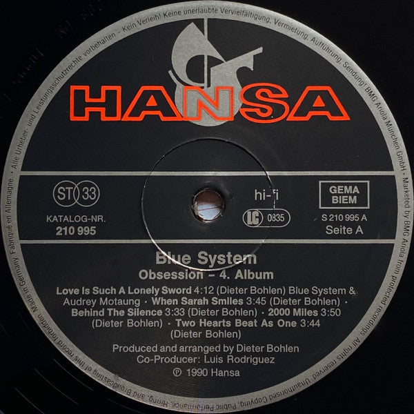 Blue System : Obsession (LP, Album)