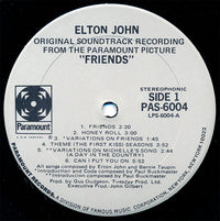 Elton John : Friends (LP, Album, RE)