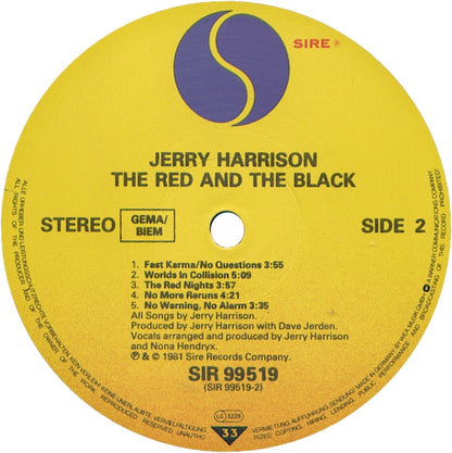 Jerry Harrison : The Red And The Black (LP, Album)