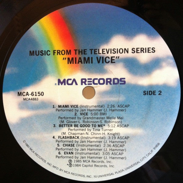 Various : Music From The Television Series "Miami Vice" (LP, Comp, Ele)