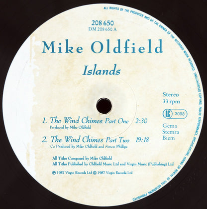 Mike Oldfield : Islands (LP, Album)