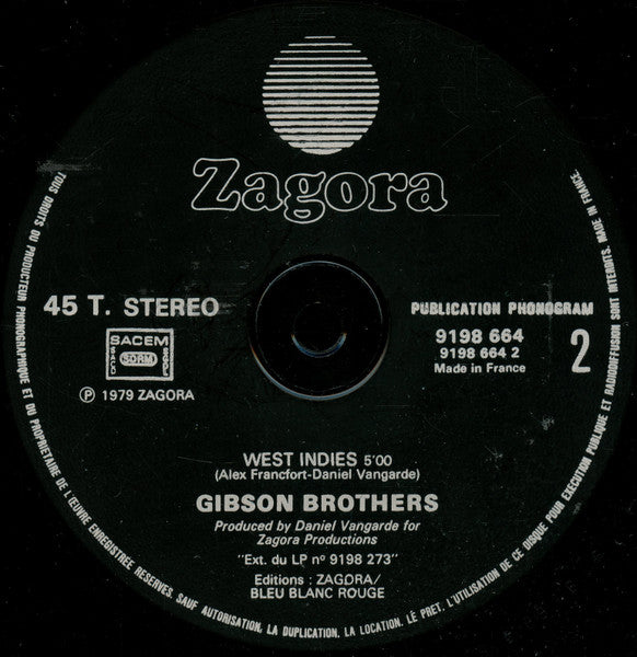 Gibson Brothers : Que Sera Mi Vida (12", Maxi)