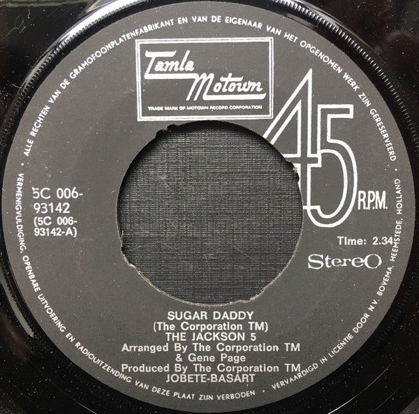 The Jackson 5 : Sugar Daddy (7")