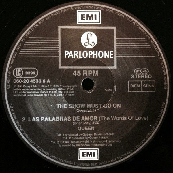 Queen : The Show Must Go On (12", Maxi)