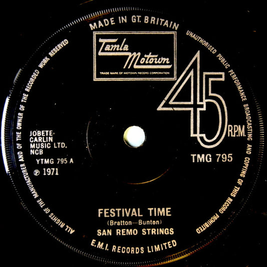 San Remo Strings* : Festival Time (7", Single, Sol)