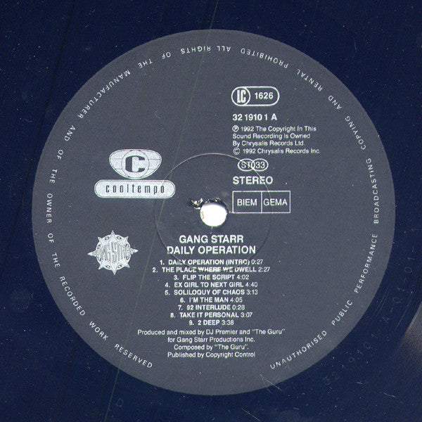 Gang Starr : Daily Operation (LP, Album)