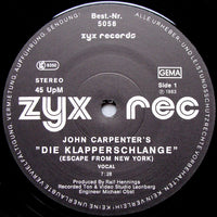 The Splash Band : John Carpenter's "Die Klapperschlange" (12", Maxi)