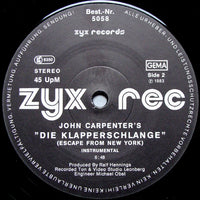 The Splash Band : John Carpenter's "Die Klapperschlange" (12", Maxi)