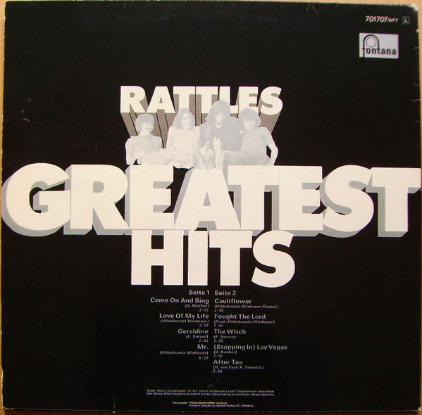 The Rattles : Rattles' Greatest Hits (LP, Comp, RE)