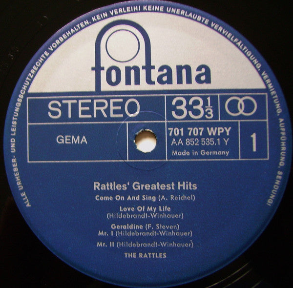 The Rattles : Rattles' Greatest Hits (LP, Comp, RE)