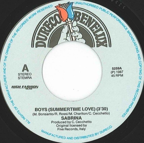 Sabrina : Boys (7", Single, Pho)