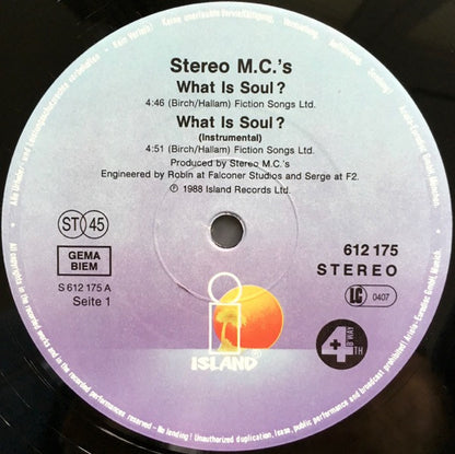 Stereo MC's : What Is Soul? (12", Maxi)