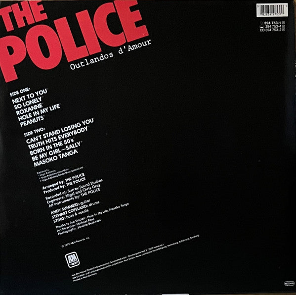 The Police : Outlandos D'Amour (LP, Album, RE)