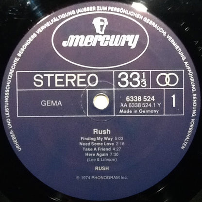 Rush : Rush (LP, Album)
