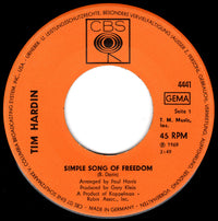 Tim Hardin : Simple Song Of Freedom (7", Single)