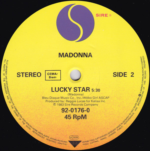 Madonna : Holiday (12", Maxi)