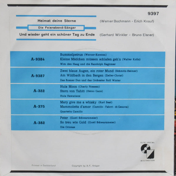 Die Feierabend-Sänger : Heimat, Deine Sterne (7")