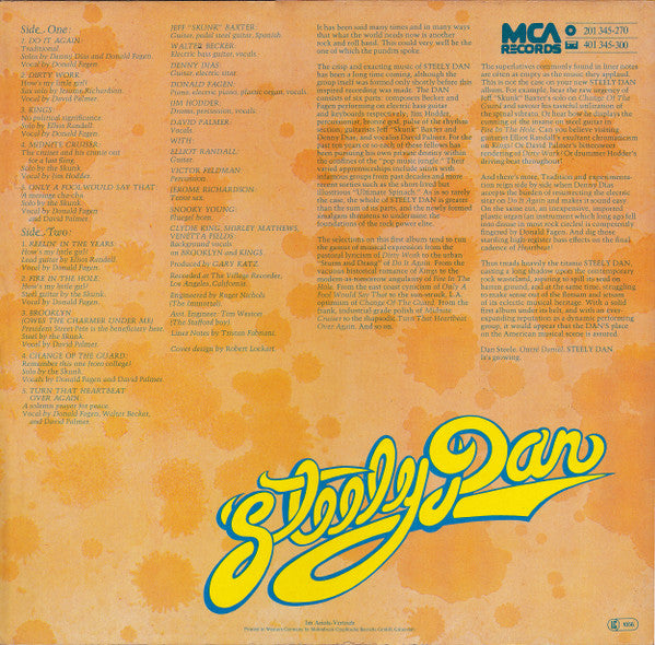 Steely Dan : Can't Buy A Thrill (LP, Album, RE, RP)