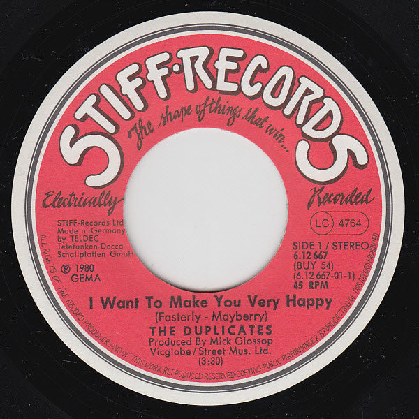 The Duplicates (2) : I Want To Make You Very Happy (7", Single)