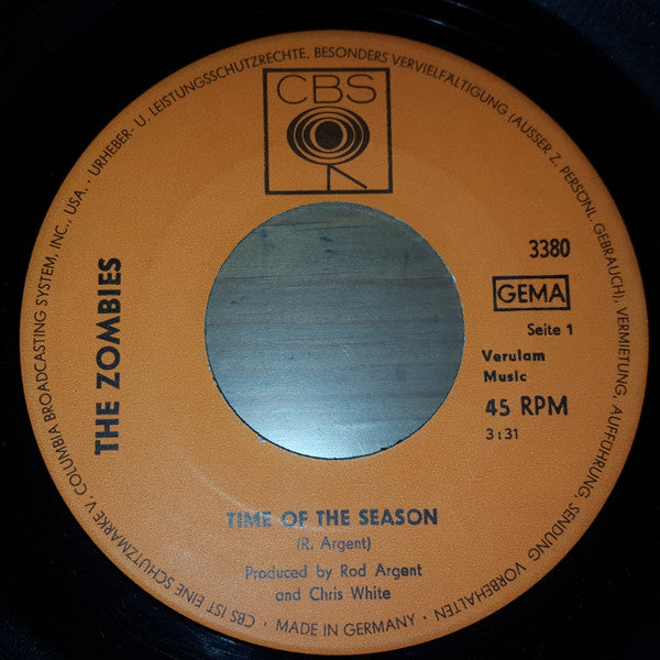 The Zombies : Time Of The Season (7", Single)